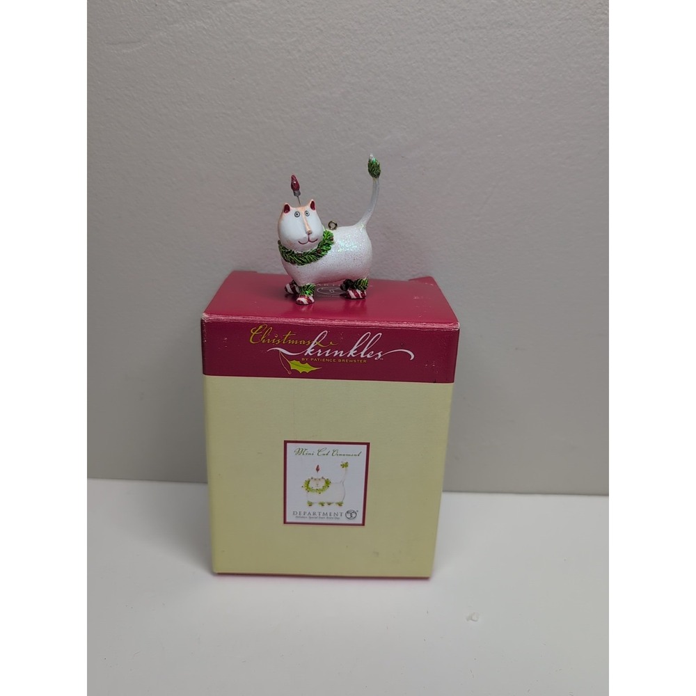 Dept 56 Krinkles Lightbulb Fat Cat Patience Brewster Christmas Ornament